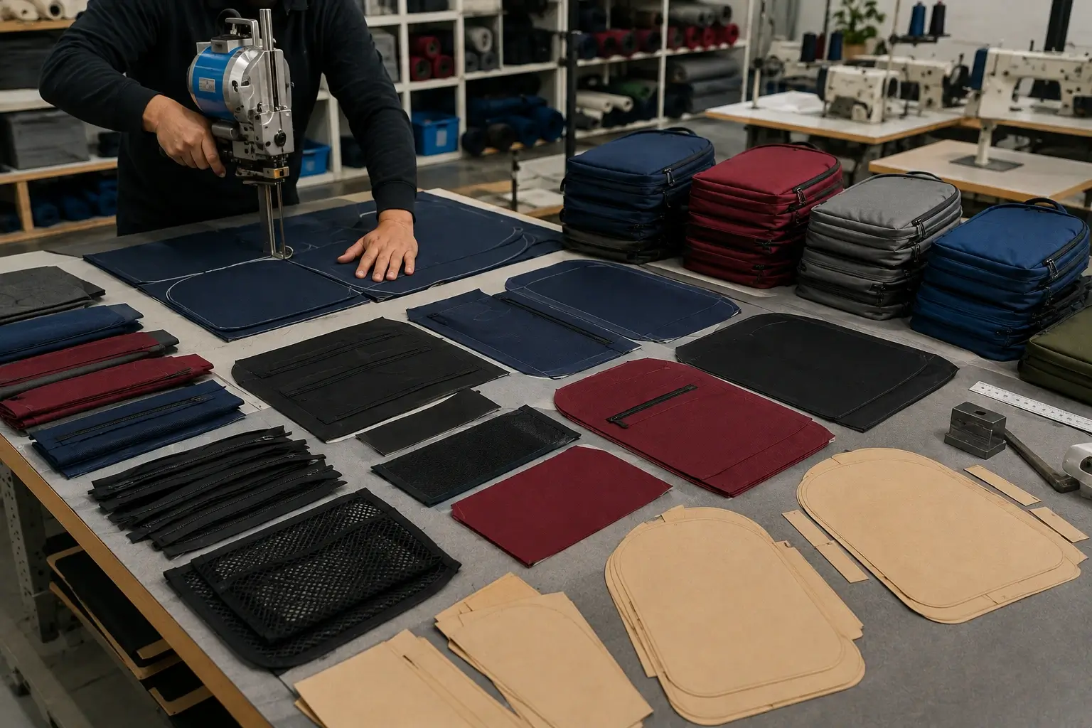 backpack cutting process