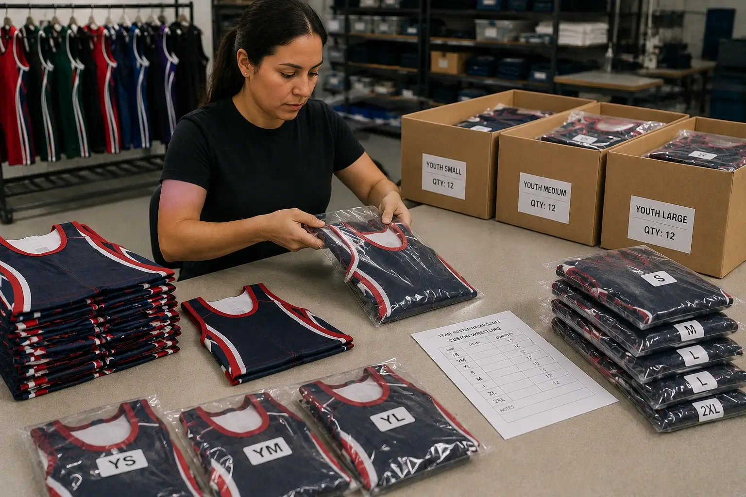wrestling uniform packaging